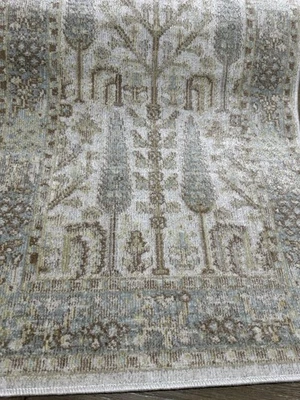 Alfombra Isabella Tradicional Geométrica Tejido Plano 2'3 x 7'0 Corredor Marfil Foto 1 de 2