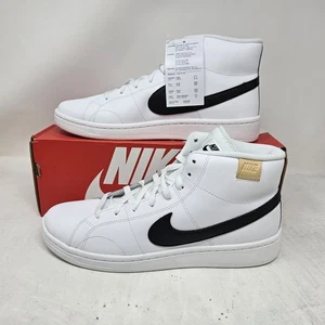 Nike Court Royale 2 Mid Casual White Leather Shoes / CQ9179-100 / Men’s 10.5 - Picture 1 of 8
