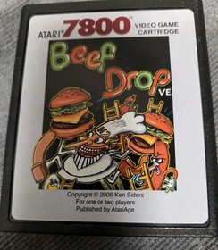 Beef Drop For Atari 7800 New Cartridge Only 