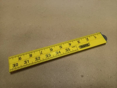 Ex Military Draper 1m 1Yard Folding Ruler Inch cm mm - Image 1 of 4