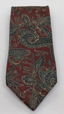 Saks Fifth Avenue Paisley Necktie. Multicolor Silk Men's Tie. USA  59" x 3.75" - Image 1 of 4