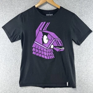 Fortnite Youth Boy’s Loot Llama Black Purple Graphic Short Sleeve T-Shirt (XL) - Picture 1 of 9