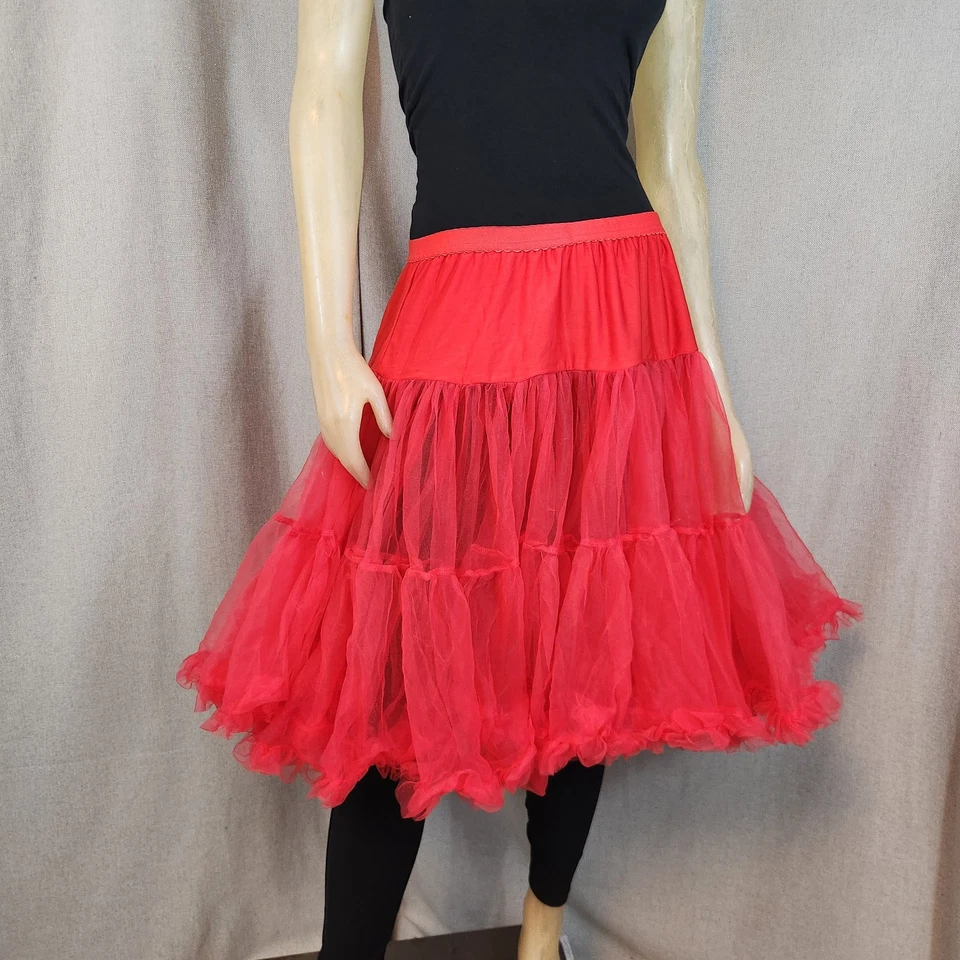 Falda Enagua Roja Tatyana XL GRANDE Pirata Cancán Salón Disfraz NUEVO Foto 1 de 4