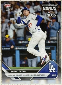 2025 TOPPS NOW SHOHEI OHTANI BONUS CARD 10Ks & 3 HRs + DODGERS 10 CARD TEAM SET - Picture 1 of 1