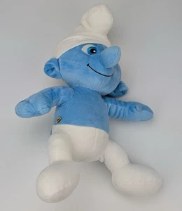 Build A Bear BAB Smurf 16" Plush Stuffed Animal Toy Blue White - Picture 1 of 10