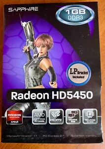 Sapphire Radeon AMD HD5450 1GB, DDR3, PCI-E, HDMI, DVI, VGA Graphics Card - Picture 1 of 8
