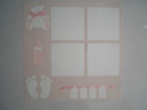 Baby girl 1 #103 premade scrapbook pages