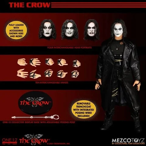 Mezco NEW * One:12 The Crow * Eric Draven Collective Action Figure Cover