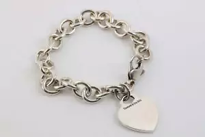 Bracciale Etichetta Cuore Tiffany & Co. 7,5" Argento 925 Return to Tiffany (33,81 g.) - Foto 1 di 2