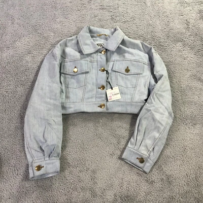 Moschino Couture Chaqueta Mujer 40 Denim Recortado Corto Jean Chaqueta Informal Damas Foto 1 de 4