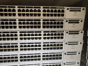 Cisco WS-C3850-48U-L 48 Port UPOE Switch 1100WAC PS 3850. Ship Through UPS - Picture 1 of 5