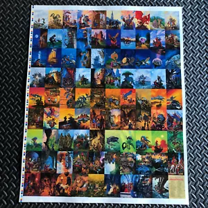 DARRELL K. SWEET 90-CARD UNCUT SHEET FPG 1994 FANTASY ART 28"x35" - Picture 1 of 10