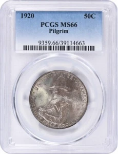 Pilgrim Commemorative Half Dollar 1920 MS66 PCGS - Picture 1 of 2