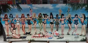 Nathan Szerdy SIGNED Women of DC Print Harley Quinn Catwoman Wonder Woman Kara - Picture 1 of 2