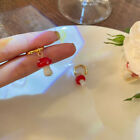Kolczyki z dangle grzybów huggie hoops śmieszna biżuteria spożywcza
