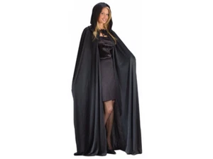 Long Hooded Capes Halloween Dracula Poly-Cotton Black Red White Costume Cosplay - Picture 1 of 6