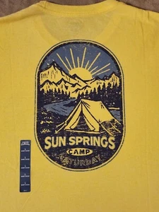 Izod Saltwater yellow cream Graphic tee Men's Large NEW Relaxed Classics - Picture 1 of 4