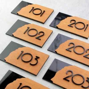 House Number Plaques Personalised Door Numbers Door Signs Custom Number Plate - Picture 1 of 5