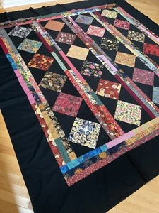 Elegant King Size Jiffy Quilt Top 114” Long X 104” Wide - Picture 1 of 7