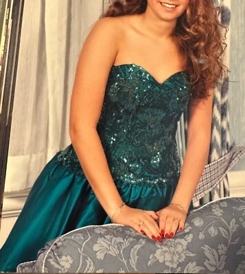 Formal Mini Dress (vintage 1989) Size 8 - 80's sequence & beaded bodice - Изображение 1 из 4