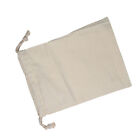 Household Plain Cotton Drawstring Storage Laundry Sack Stuff Bag For T 8 YT