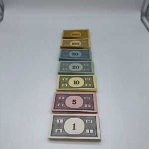 Vintage 1974 Monopoly Replacements Game Pieces Paper Money 215 Pieces