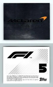 McLaren Team Logo #5 Formula 1 Season 2021 Topps Foil Sticker - Picture 1 of 1