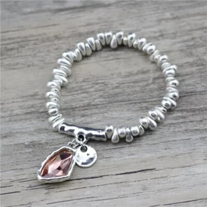 Handgefertigtes Uno STYLE de Único 50er Jahre Stretch Armband ROSE (B55) - Bild 1 von 4