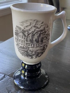 Vintage 1977 Hall Irish Mug White with Black Foot Tri-State Pottery Festival - Picture 1 of 4