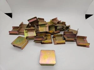 29 Pack - Channel Strut End Caps For 1-5/8" Strut, Gold Galvanized Steel - Picture 1 of 4