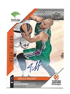 James Augustine AUTOGRAPH 2017-18 Upper Deck Euroleague #76 AUTO Basketball - Picture 1 of 2