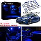 14X LED Interior 10000K Blue Lights LED Package Kit For 2013-2017 Honda Accord