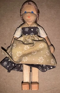 Antique Hand Carved Wooden Doll 4.5” German - Picture 1 of 4