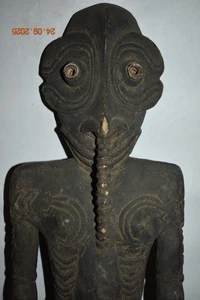 PAPUA NUOVA FIGURA SPIRITO GUINEA, SCARIFICAZIONE SU SUPPORTO 21" 1900S - Foto 1 di 3