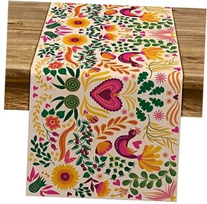 Cinco De Mayo Table Runner Mexican Fiesta Mexico Indoor Outdoor Party Floral - Picture 1 of 6