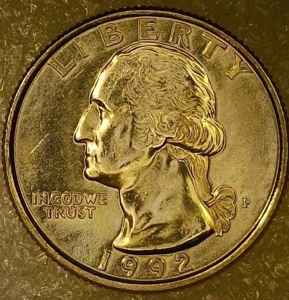 🔥 UNCIRCULATED 1992-P WASHINGTON QUARTER DDO DDR VARIETY - Image 1 of 4