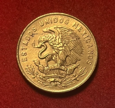 墨西哥 20 Centavos 1964 年 UNC 青铜硬币 KM#440 T6529 — 第 1/2 张图片