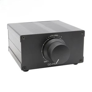 Stereo Passive Preamplifier Audio Volume Controller ALPS RK27 2x100KA Pot Black - Picture 1 of 8
