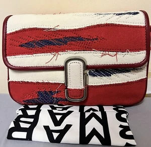 NWT Marc Jacobs American J Shoulder Bag - Red Denim/Multicolor MSRP $450 On Sale - Picture 1 of 14