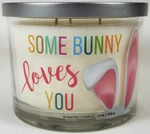 Vela de la bahía de Chesapeake SOME BUNNY LOVES YOU Rainbow Scented 2-wick Easter Floral - Imagen 1 de 5