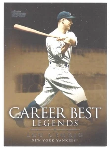 Lou Gehrig 2009 Topps Legends of the Game Career Best Card# LGCB-LG - Picture 1 of 4