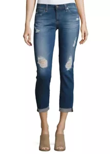 $225 AG JEANS The Stilt Roll-Up Cigarette 16 Years Swap Meet Distressed RARE! 25 - Picture 1 of 22