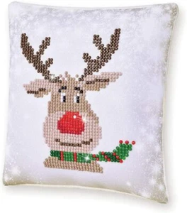 Mini Kit de Almohada Needleart World Diamond Dotz DDP2.028 ~ Reno de Navidad ~ - Imagen 1 de 5