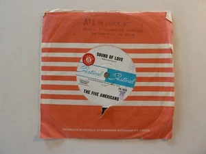 The Five Americans Sound Of Love 7" Single Vinyl Record PROMO Aus 1967 - Picture 1 of 4