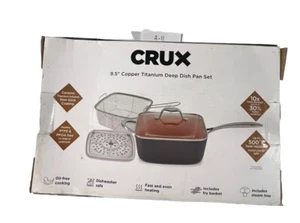 BELLA Crux 9.5" Copper Titanium Deep-Dish Pan Set, Created for Macy's. NEW. - Picture 1 of 4