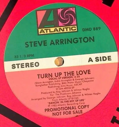 Steve Arrington Turn Up The Love Vinyl Single 12inch NEAR MINT Atlantic - Bild 1 von 1