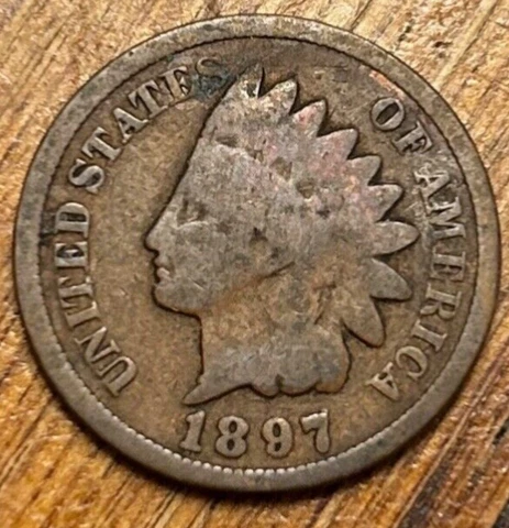 1897 Indian Head Cent Good or Better Cover