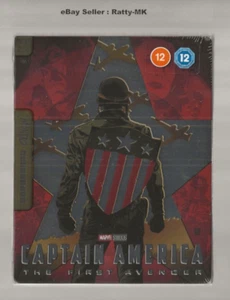 CAPTAIN AMERICA THE FIRST AVENGER (UK) MONDO 4K + BLU RAY STEELBOOK - NEW - Picture 1 of 6