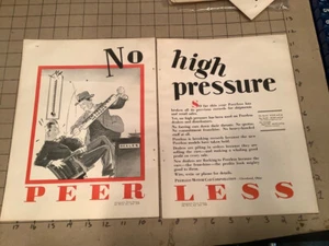 original 1929 removed ads, 2 double sided papers: PEERLESS MOTOR CAR, BOHN - Picture 1 of 2