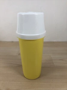 Vintage Tupperware 6” Mustard Condiment Dispenser Yellow complete # 1329-12 USA - Picture 1 of 8